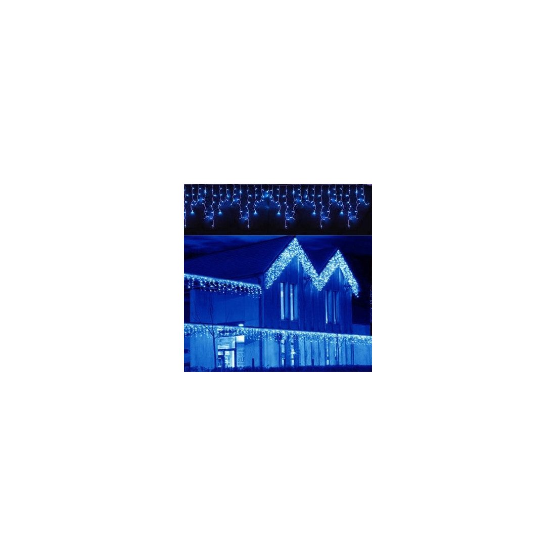 Pachet de 2  instalatii de 12m, interconectabile, 600 LED-uri tip turturi,  franjuri, Craciun, diverse culori, lungime 24m