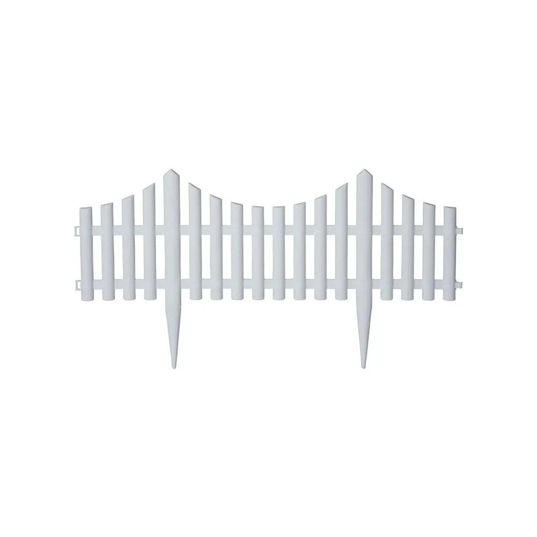 Set 10 garduri decorative din plastic, 60 x 32 cm, ALB