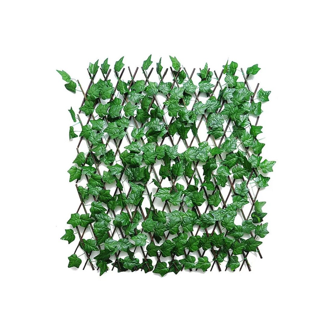Gard artificial cu frunze verzi, 250 x 100 cm