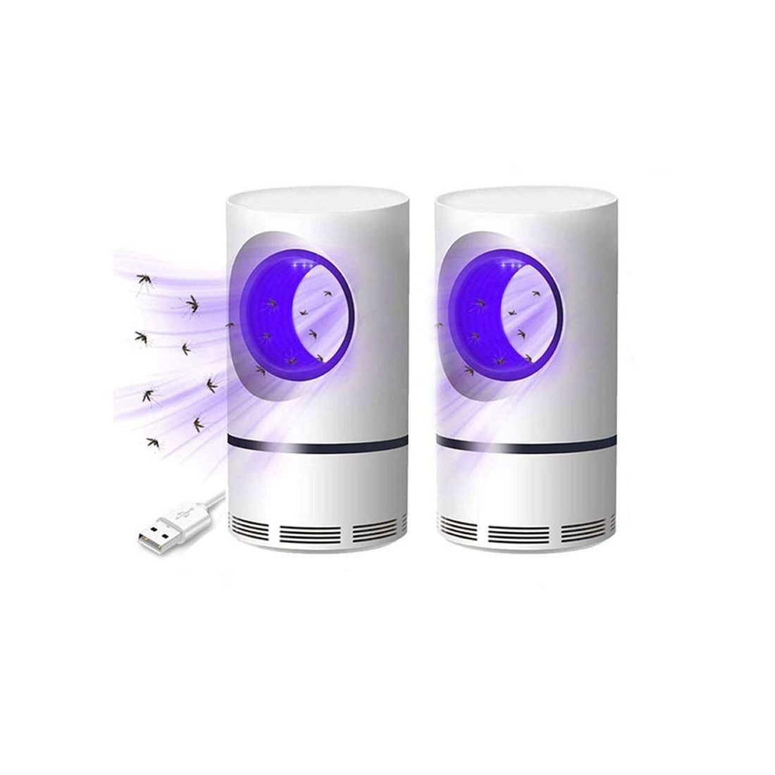 Set 2 x aparat antiinsecte cu lampa UV si aspiratie, Mosquito Killer