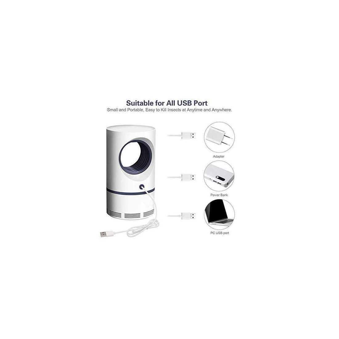 Set 2 x aparat antiinsecte cu lampa UV si aspiratie, Mosquito Killer