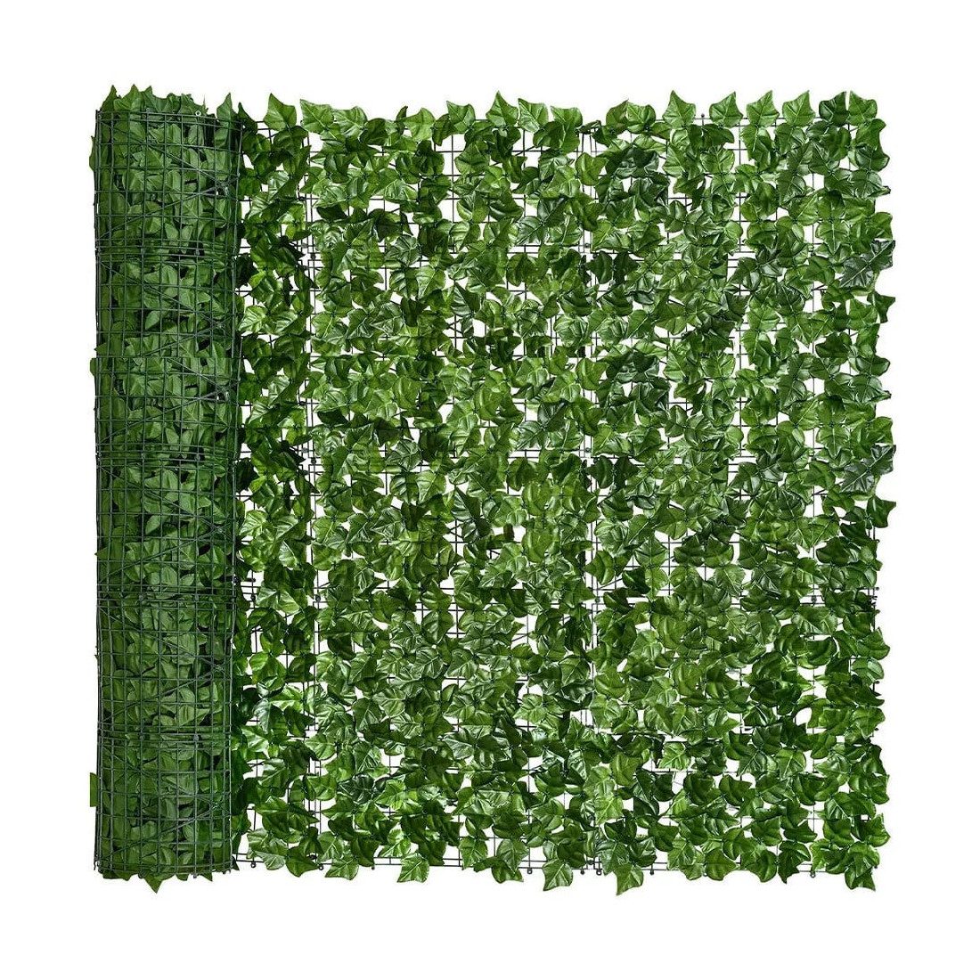 Gard artificial verde cu frunze, 300x100cm