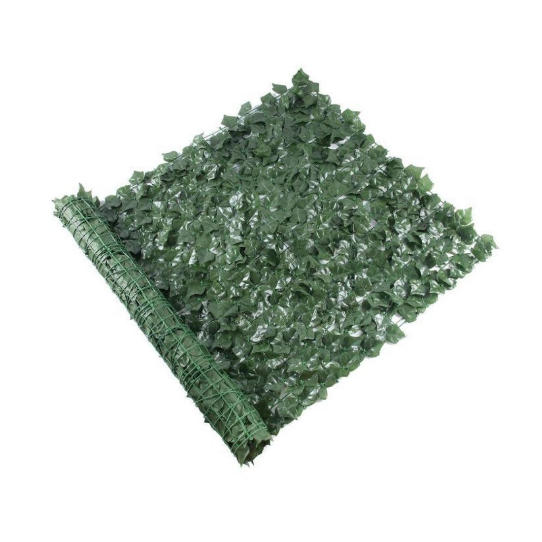 Gard artificial verde cu frunze, 300x100cm