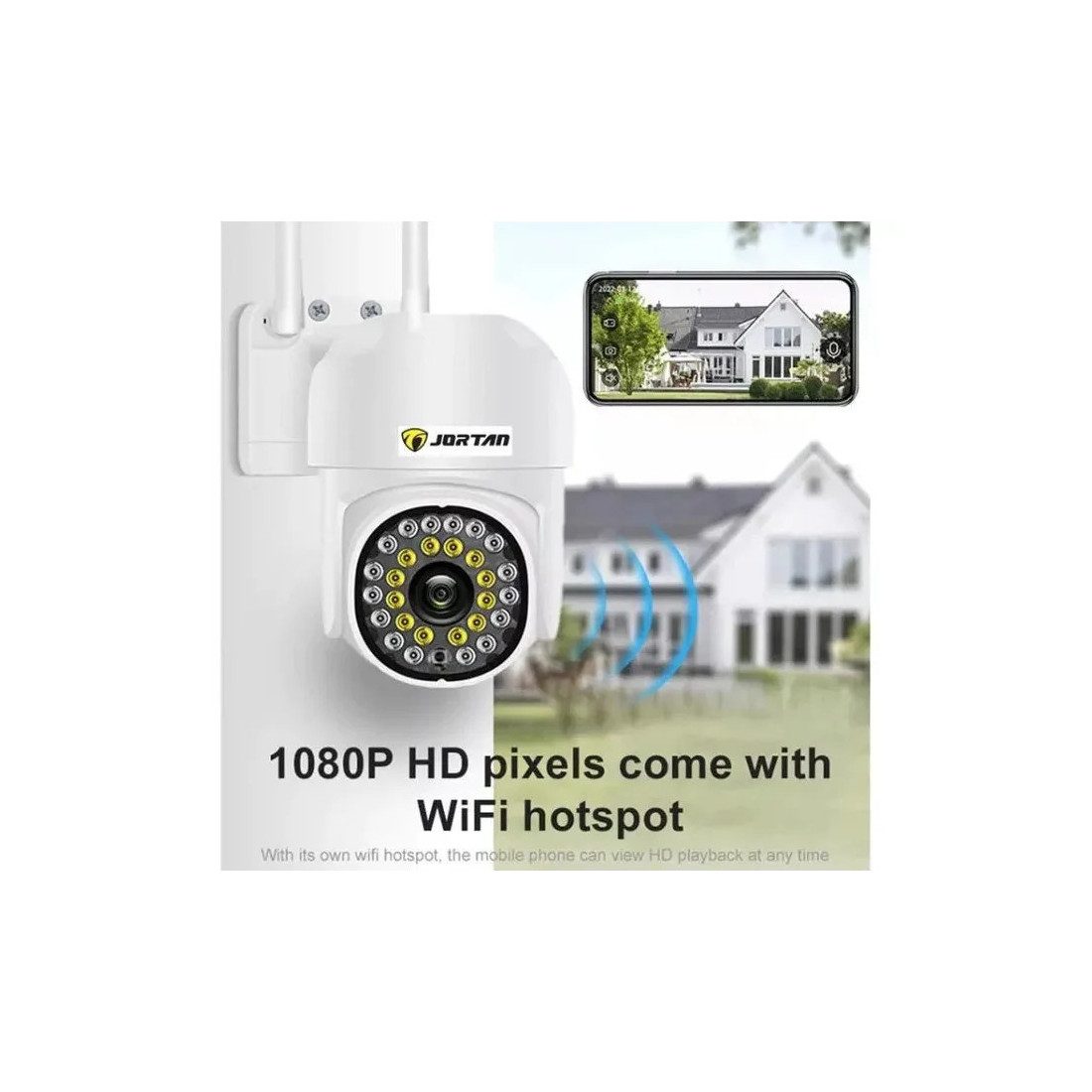 Camera de supraveghere Wifi - JORTAN , JT-8161QJ vizualizare live pe telefon, Viziune Nocturna, Alerta Human ID
