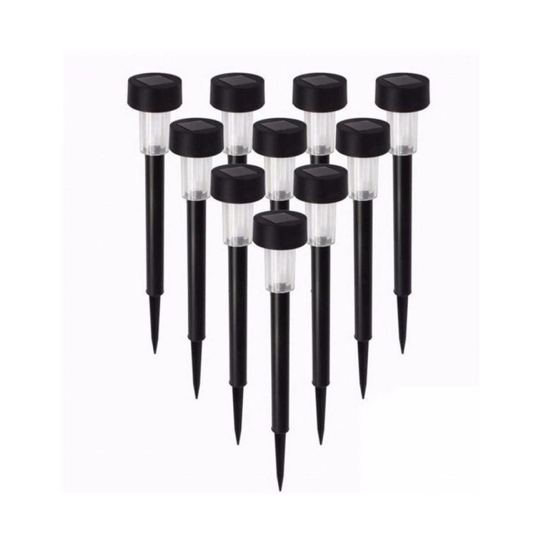 Set 10x Lampa solara gradina, LED , exterior, IP 44, H 30 cm