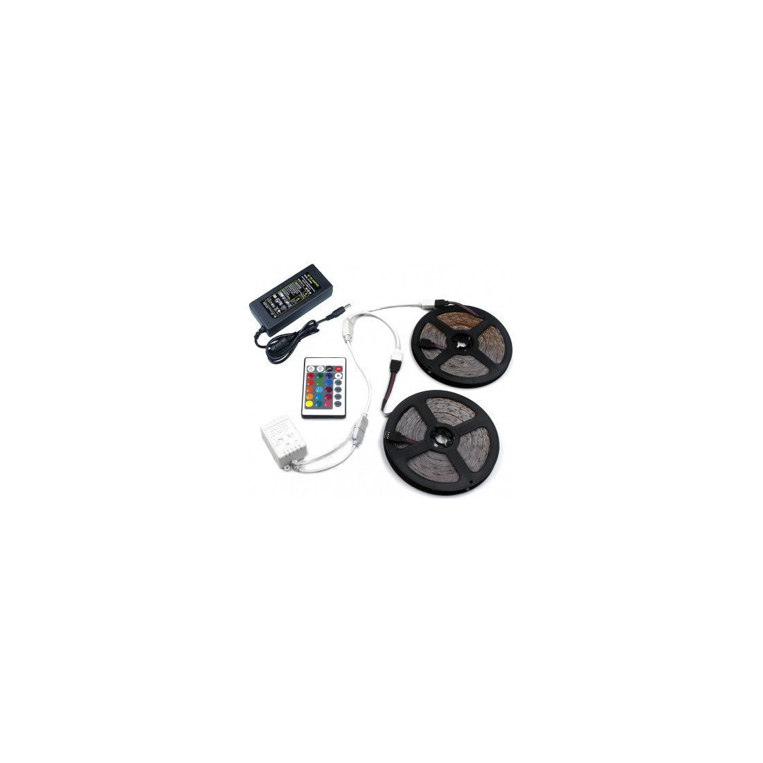 Banda LED SMD 10m , cu telecomanda si joc de lumini, interior