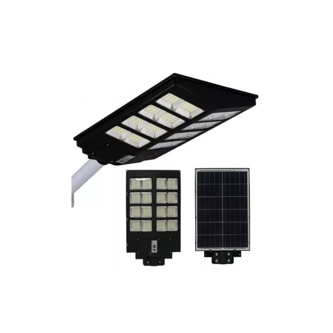 Lampa Solara Dubla Jortan 800W/1000W, 342 LED, Senzor Crepuscular, Telecomanda, Baterie 24000-30000mAh, Picior Metalic