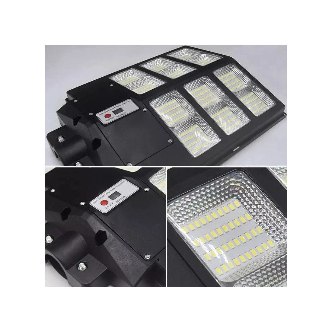 Lampa Solara Dubla Jortan 800W/1000W, 342 LED, Senzor Crepuscular, Telecomanda, Baterie 24000-30000mAh, Picior Metalic
