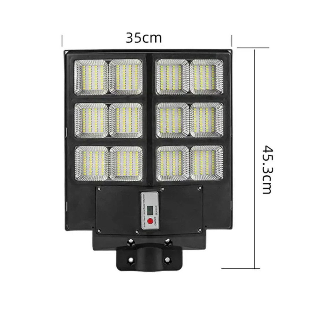 Lampa Solara Dubla Jortan 800W/1000W, 342 LED, Senzor Crepuscular, Telecomanda, Baterie 24000-30000mAh, Picior Metalic