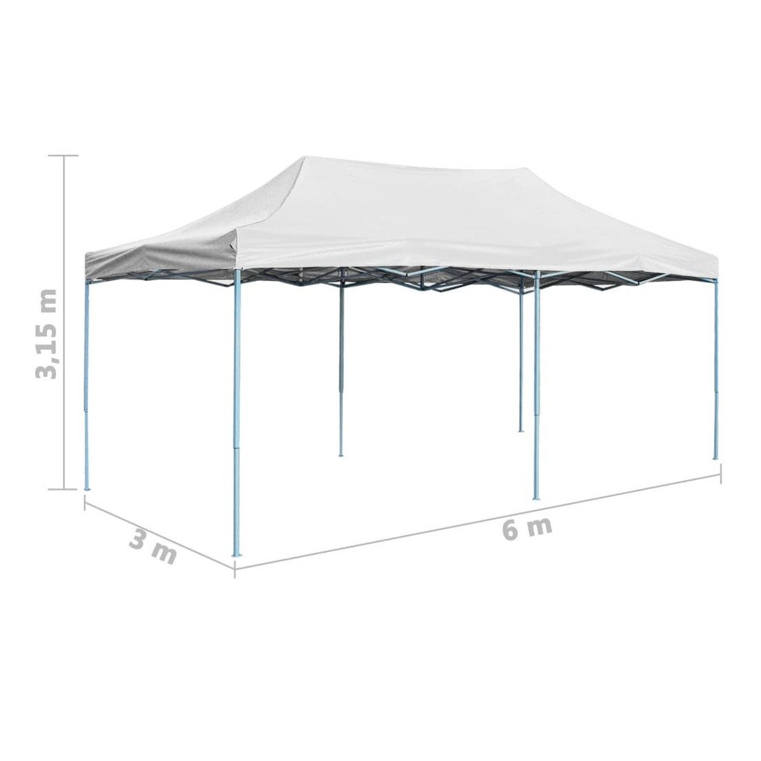 Cort pliabil de gradina, sistem acordeon, 3x6m