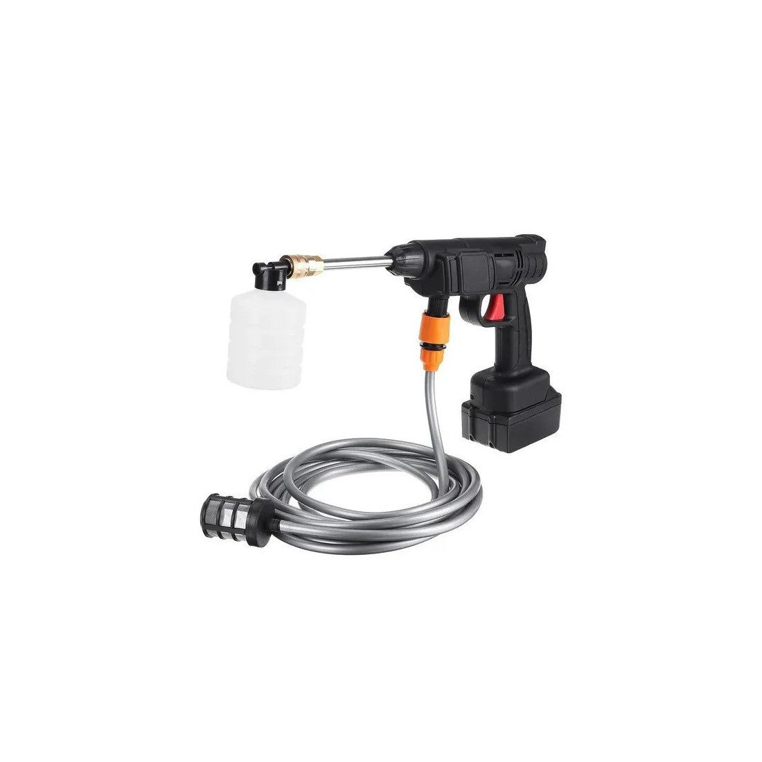 Pistol de spalat cu presiune, 8L/min, cu acumulator de 48Vf, trusa plastic