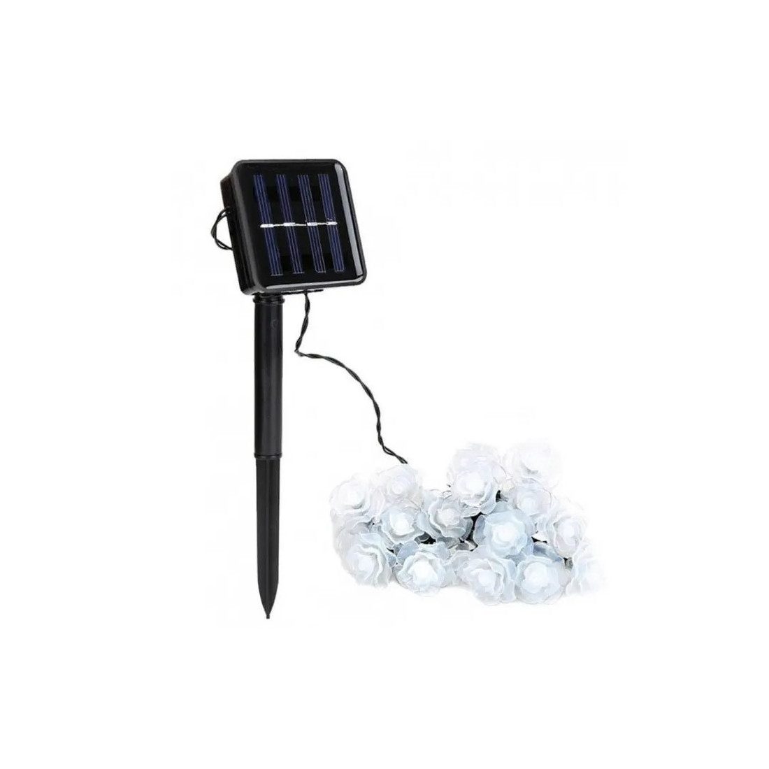 Instalatie solara 50 LED trandafiri, multicolor