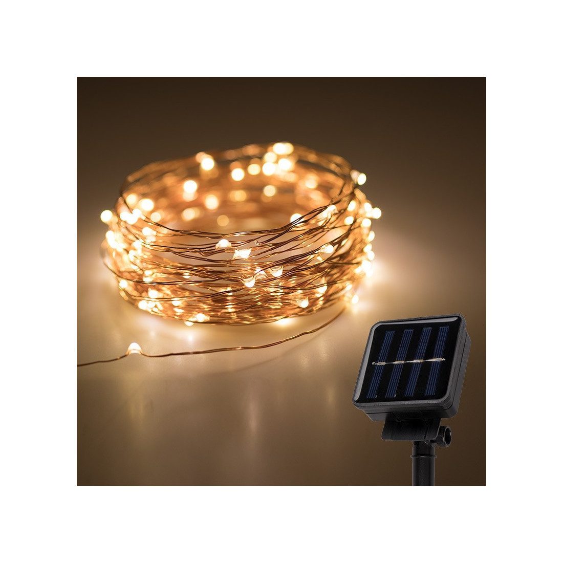 Instalatie LED solara ,fir cupru, 3m 300 LED , decor gradina