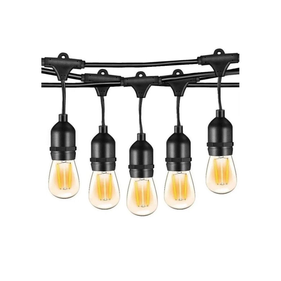 Ghirlanda Luminoasa, 10 Metri cu 10 Becuri, interconectabila, 2 filamente pe bec, 220V