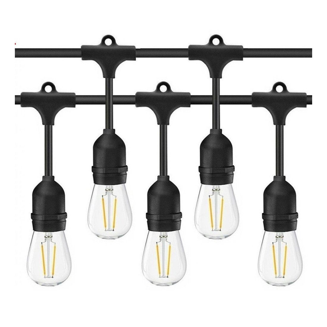 Ghirlanda Luminoasa, 10 Metri cu 10 Becuri, interconectabila, 2 filamente pe bec, 220V