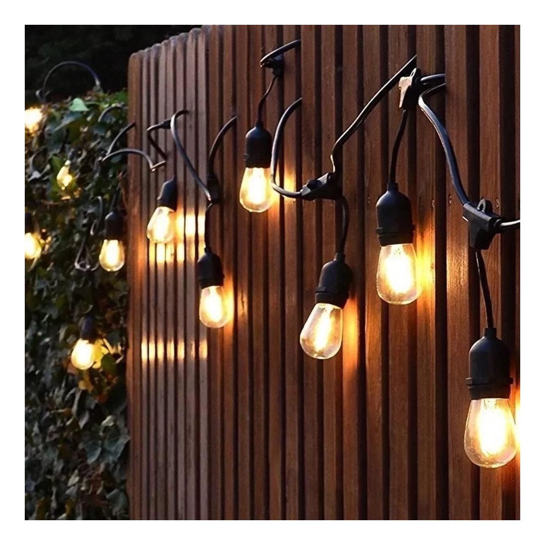 Ghirlanda Luminoasa, 10 Metri cu 10 Becuri, interconectabila, 2 filamente pe bec, 220V