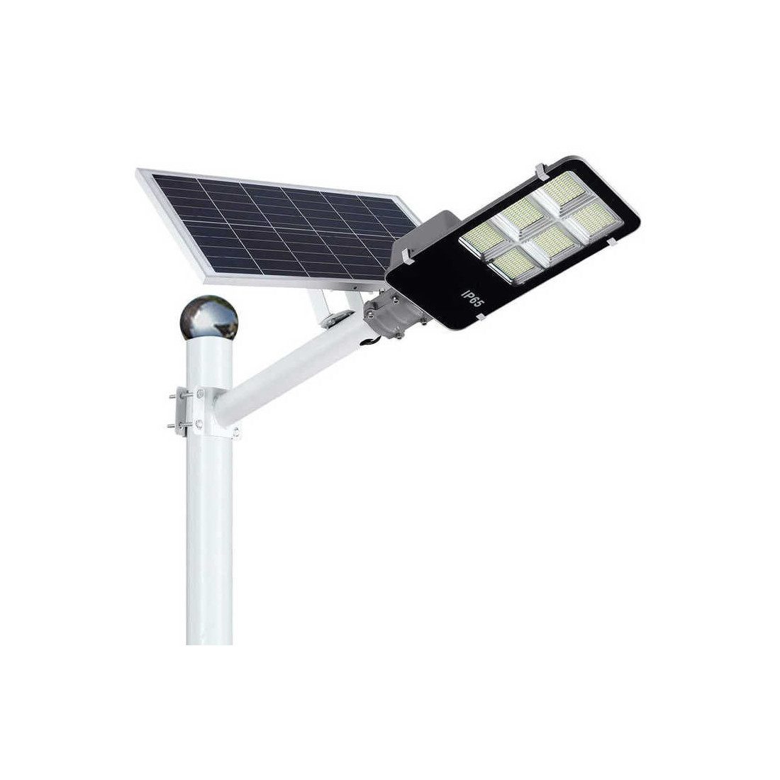 Lampă Stradală Solară LED Jortan 300W/400W, Panou Fotovoltaic, IP66, Telecomandă, Alb Rece 6500K