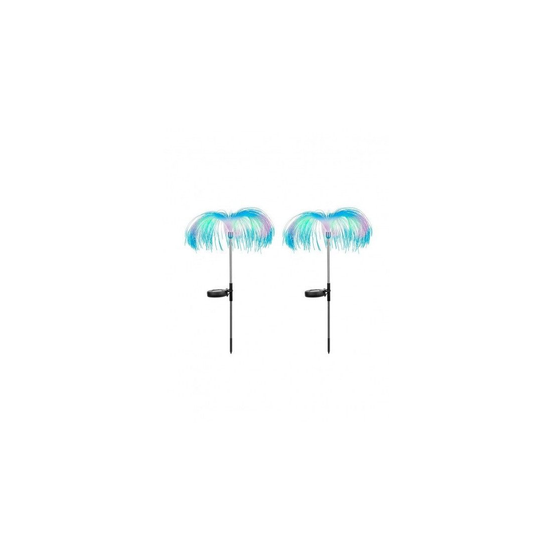 Set 2 x Lampa solara tip meduza cu fibra optica LED RGB