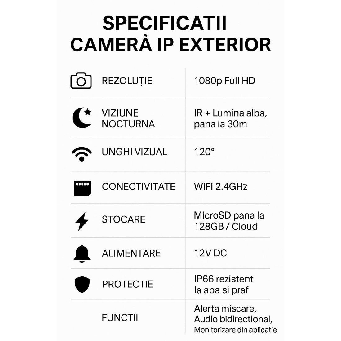 Set 4 camere supraveghere Jortan JT-8161QJ, 2MP, Full HD, WiFi, 360°, 1920x1080P, senzor mișcare, night vision, audio+Card 32 Gb