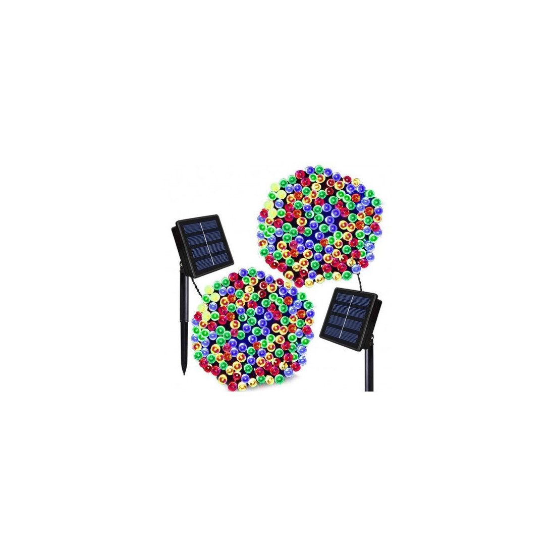 Set 5 x instalatie solara 100 LED, culoare multicolor