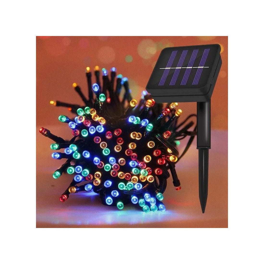 Set 5 x instalatie solara 100 LED, culoare multicolor