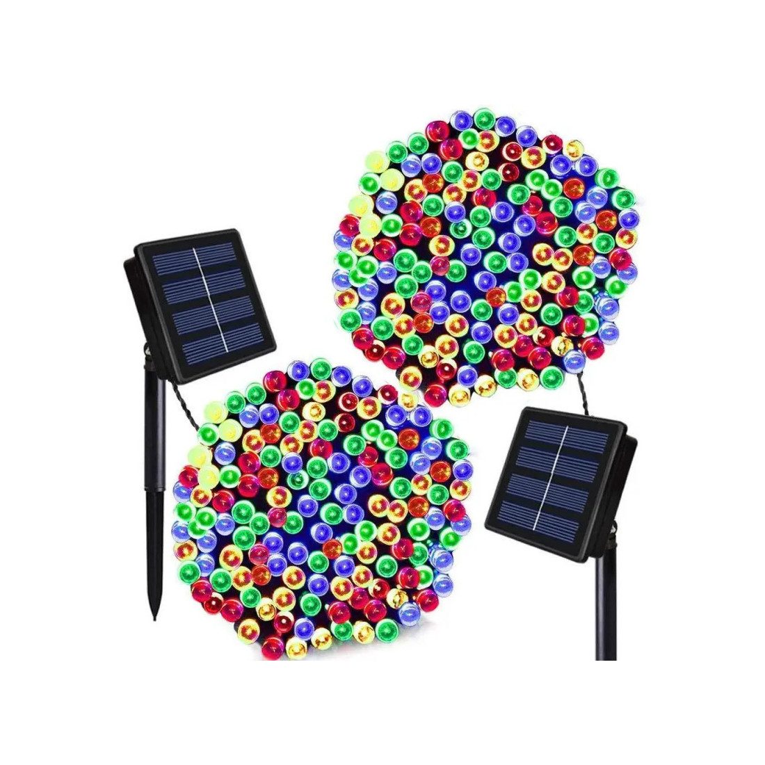 Set 5 x instalatie solara 100 LED, culoare multicolor