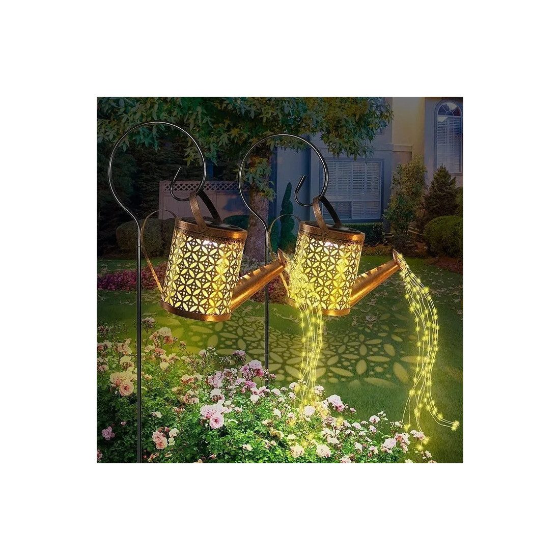 Set 2 x Stropitoare solara cu lumini pentru gradina