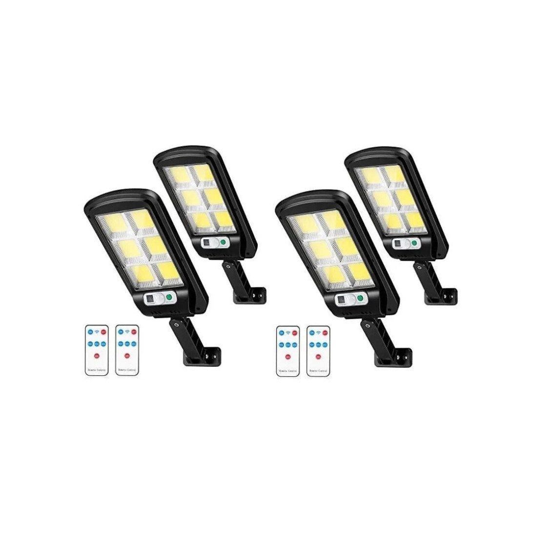 Set 10 x  Lampa solara 8 celule, cu incarcare solara, 100W, 160 LED-uri COB, telecomanda