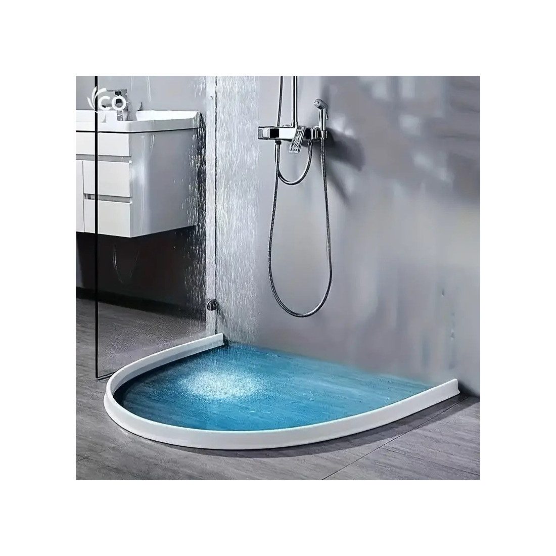 Opritor apa , garnitura silicon flexibil cu banda adeziva, 150cm, alb