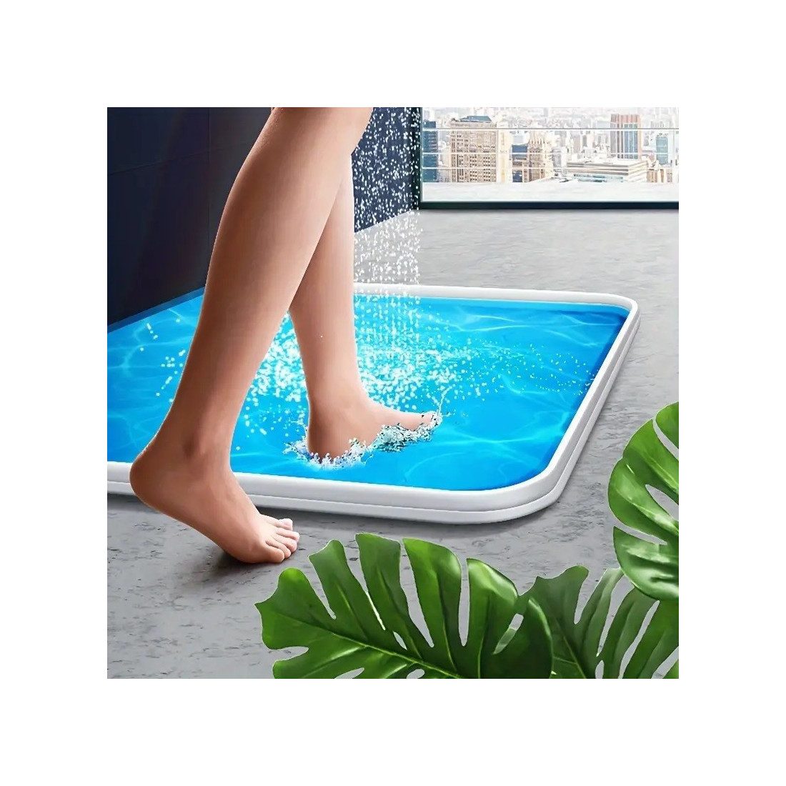 Opritor apa , garnitura silicon flexibil cu banda adeziva, 150cm, alb