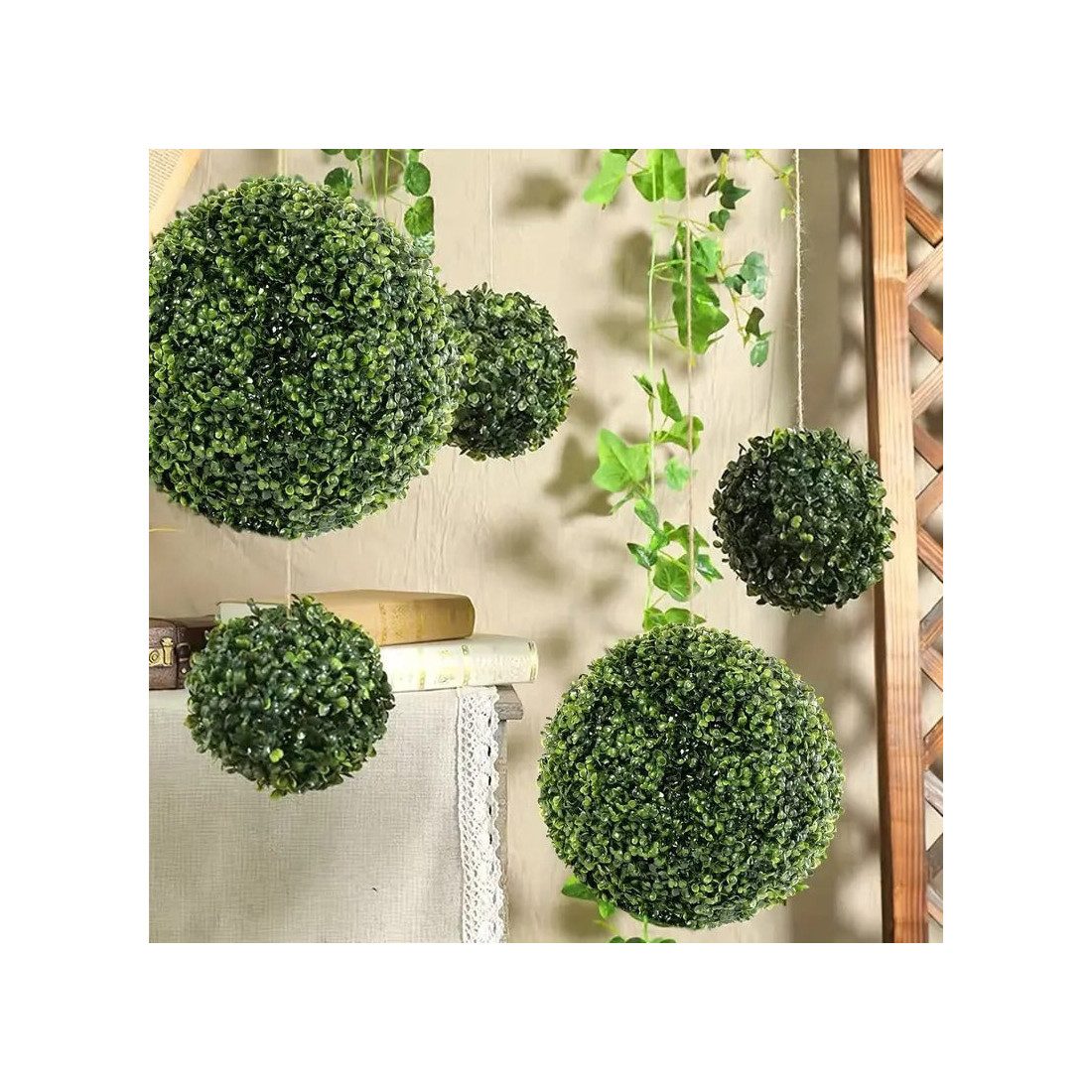 Sfera artificiala de cimisir, 23 cm verde