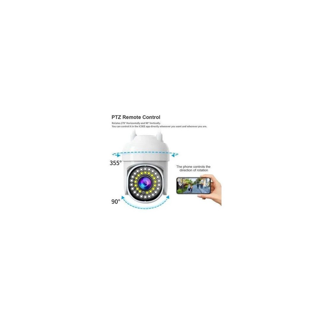 Set 2x Camera Supraveghere WiFi JORTAN JTZ-8161QJ, 2MP, Compacta, Rotire 355°/105°, 28 LED-uri, Vedere Nocturna Color, Waterproof