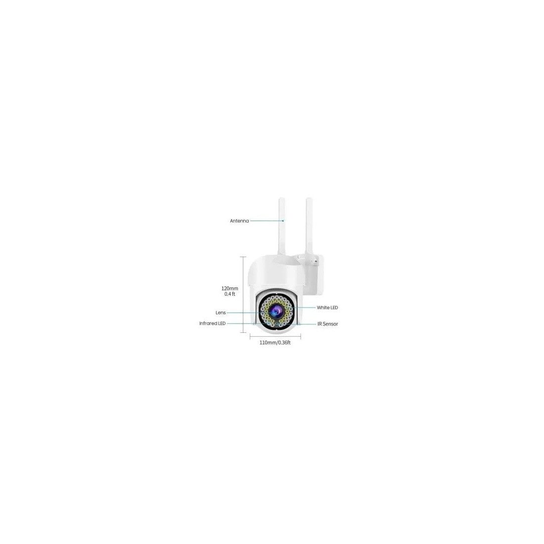 Set 2x Camera Supraveghere WiFi JORTAN JTZ-8161QJ, 2MP, Compacta, Rotire 355°/105°, 28 LED-uri, Vedere Nocturna Color, Waterproof