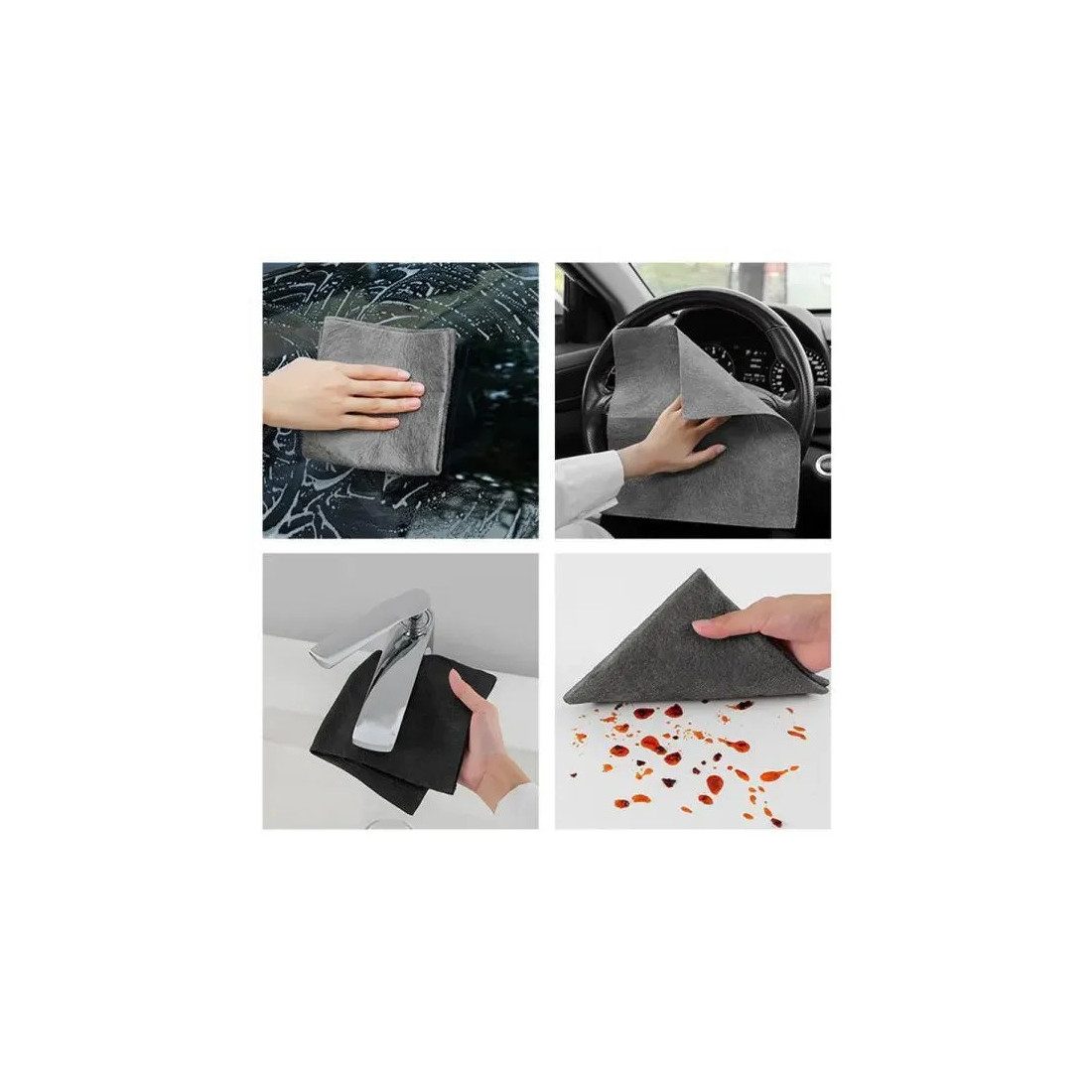 Set 5 Lavete Magice, Curatare Fara Scame si Zgarieturi, Material Microfibra, 30x30 cm