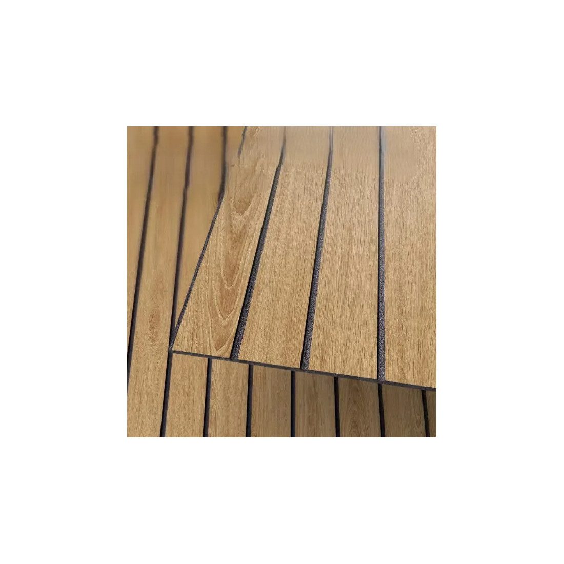  Set 5 x Tapet decorativ autoadeziv, aspect lemn vertical, 30x60cm, model 3D modern, pentru perete interior, imitatie riflaj