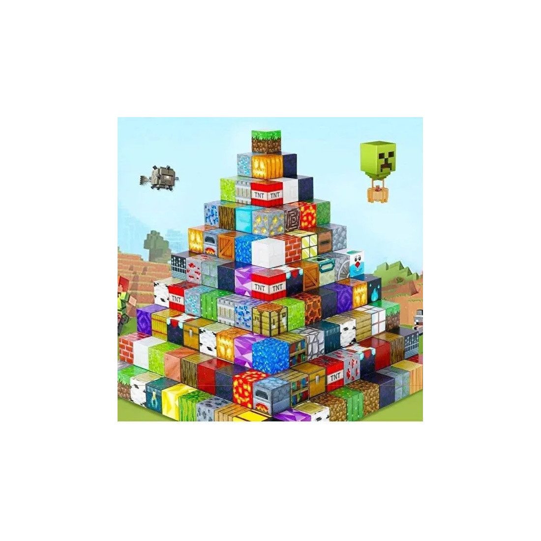 Set 80 Cuburi Magnetice "Mega-Varietate" – Modele Mixte și Unice