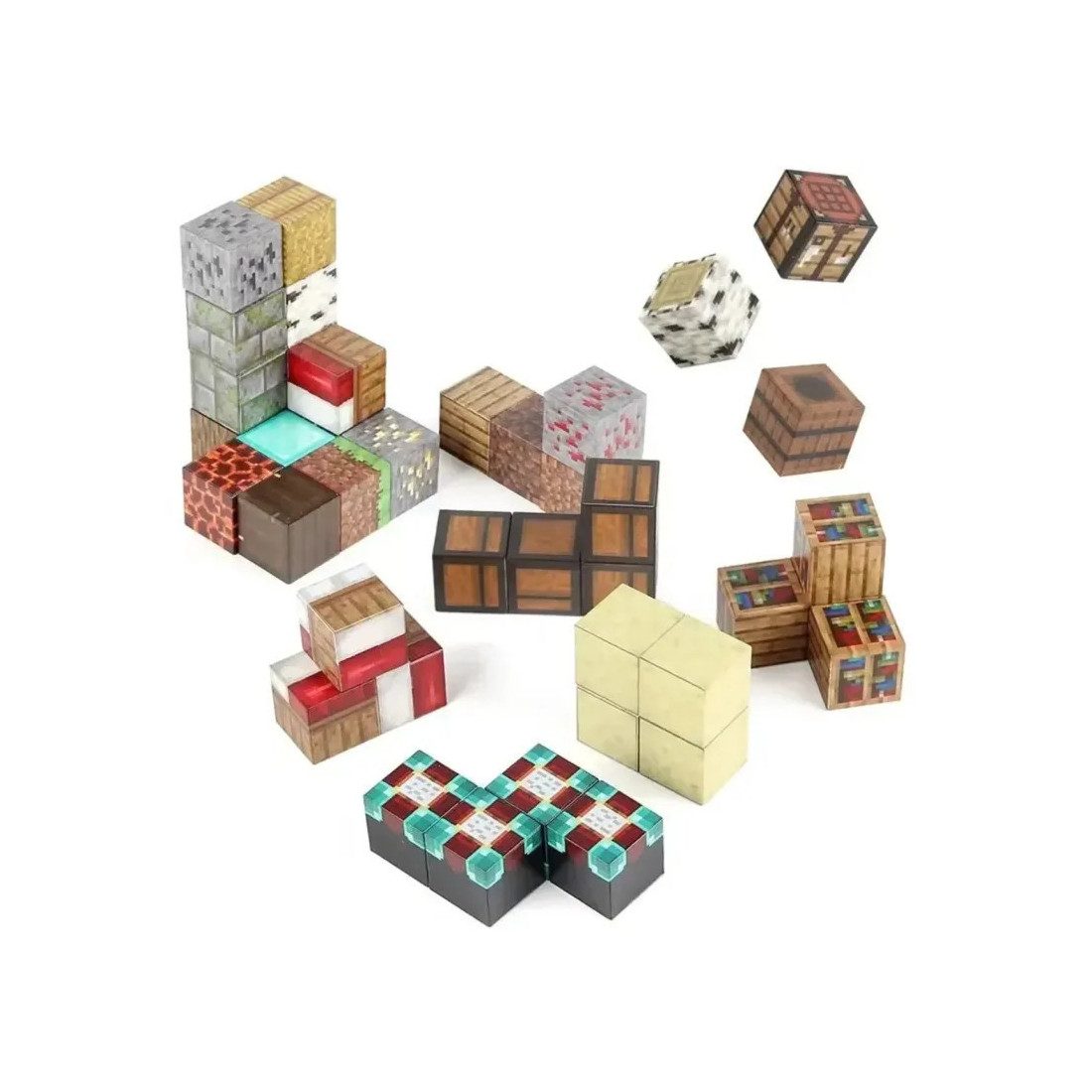Set 80 Cuburi Magnetice "Mega-Varietate" – Modele Mixte și Unice