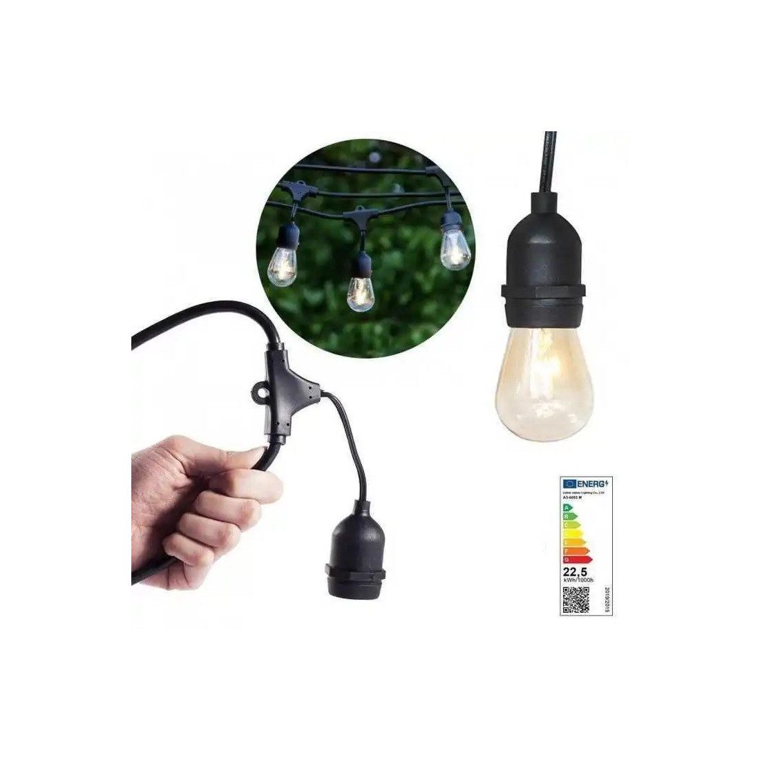 Ghirlanda Luminoasa,30 Metri cu 30 Becuri,  220V interconectabila