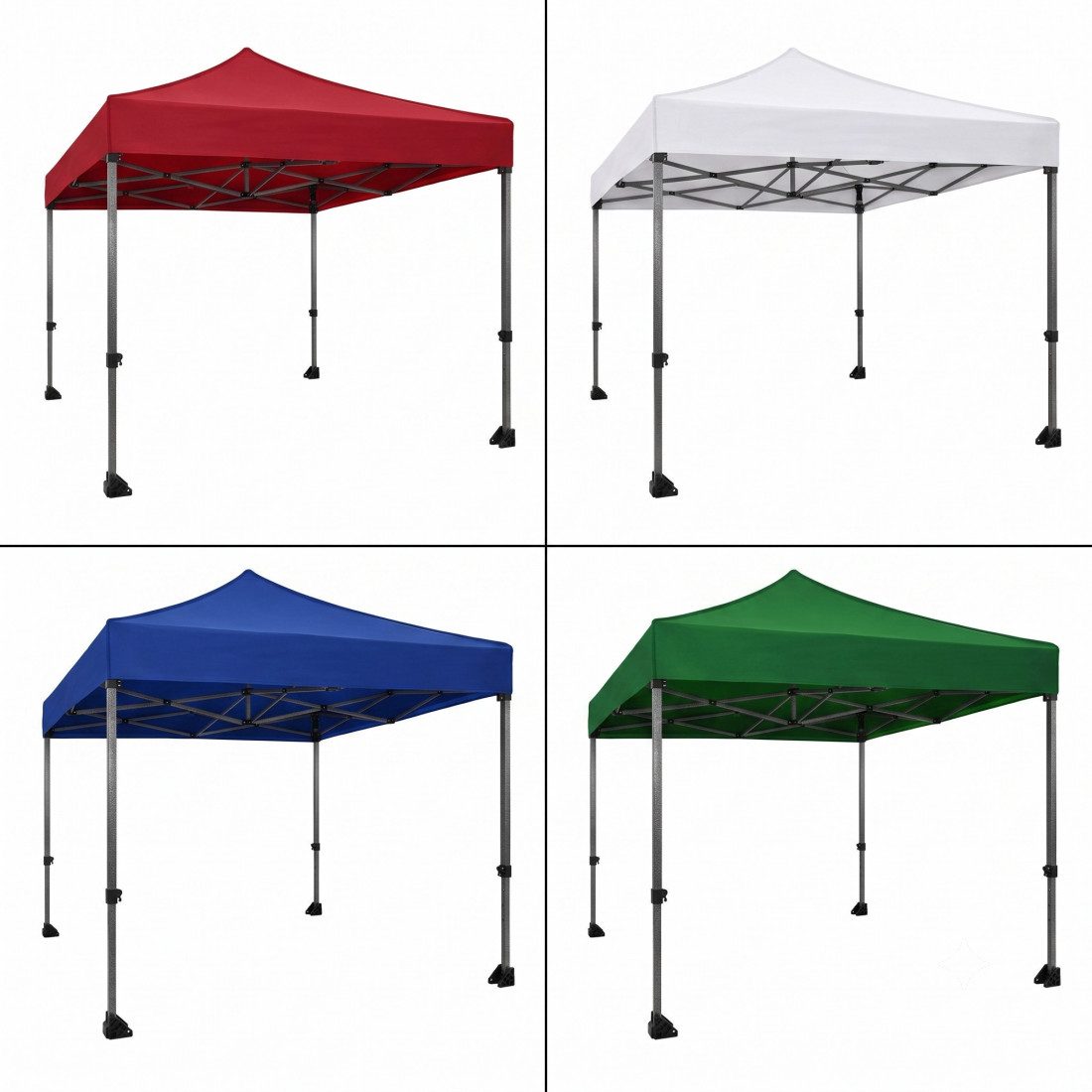 Cort Pavilion Pliabil 3x3m, Cadru Metalic Ranforsat, Acoperis PVC Oxford 420D 280g/mp,