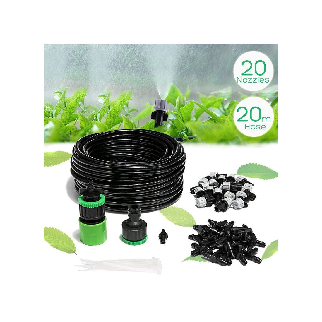 Kit racire terasa, cu vapori de apa, furtun de 20 m si 20 de duze